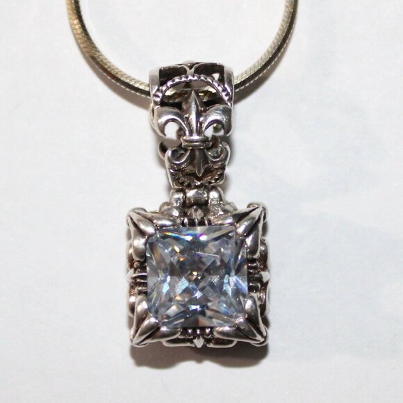 Jewelry - Sterling Silver Cubic Zirconia Snake Chain Necklace 12 Grams